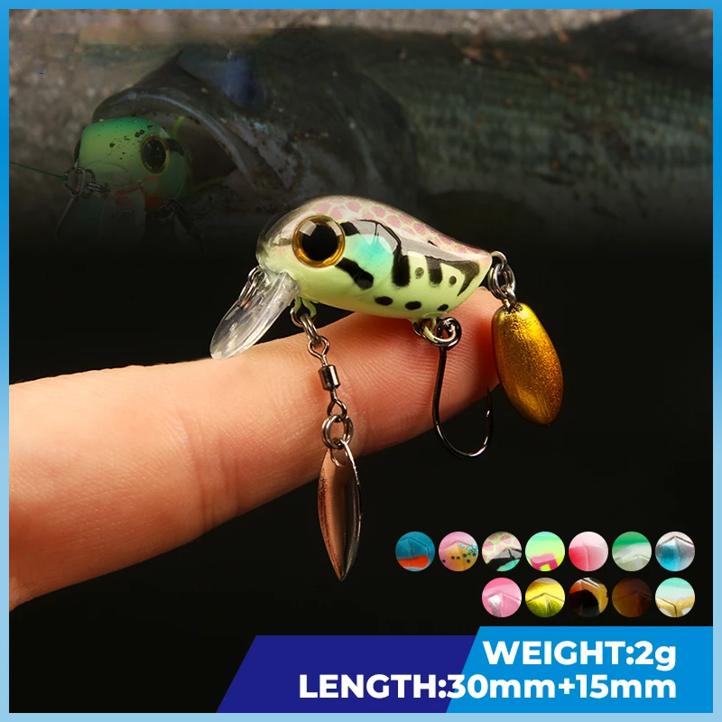 Fishing Lure Crankbait - Плавающие микрокренкбейтсы 30 мм2 г, искусственная