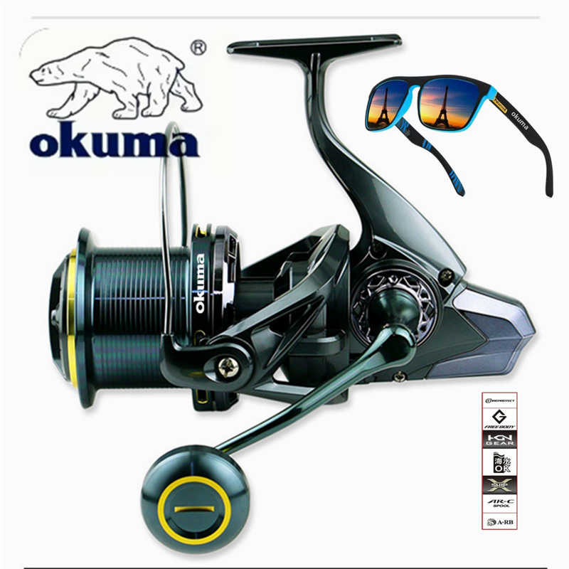Abu Garcia Reel Max - Рыболовная катушка OKUMA 9000-14000, металлическая, для