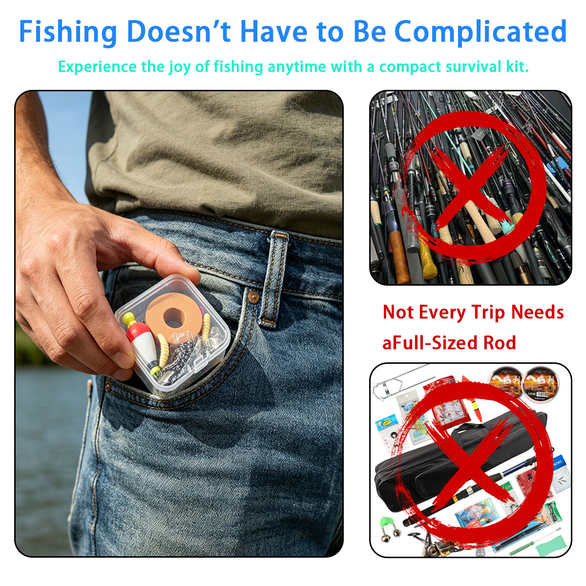 Fishing Lure Making Kit - Портативный набор снаряжения для экстренной рыбалки,