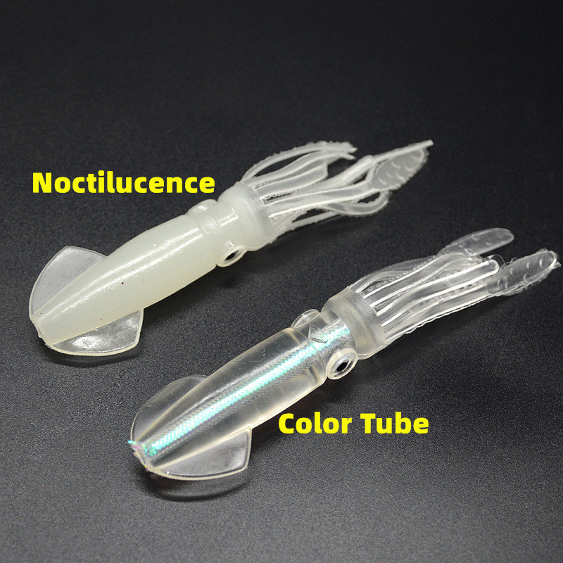 Серебристая/Цветная трубка кал – обзор и цена Fishing Lure Soft Plastic