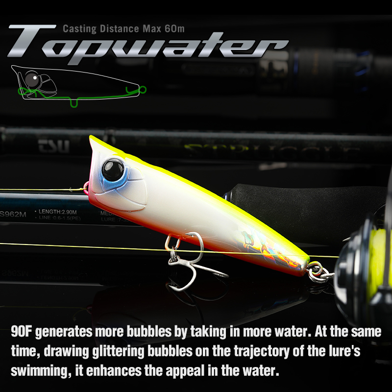 TSURINOYA 90 мм 23 г топвотер  – обзор и цена Fishing Lure Popper