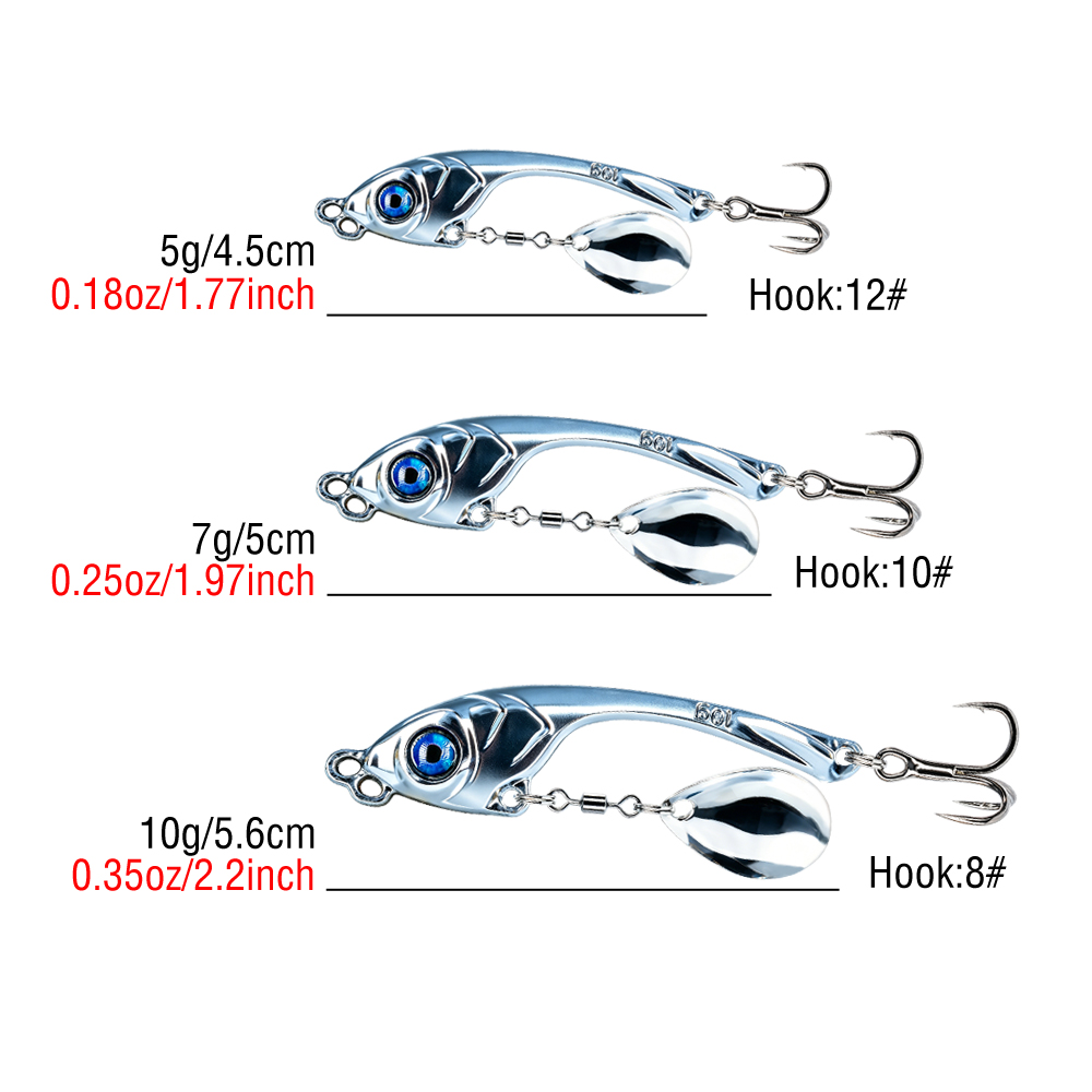 Набор из 10 металлических прим – обзор и цена Fishing Lure Spinnerbait