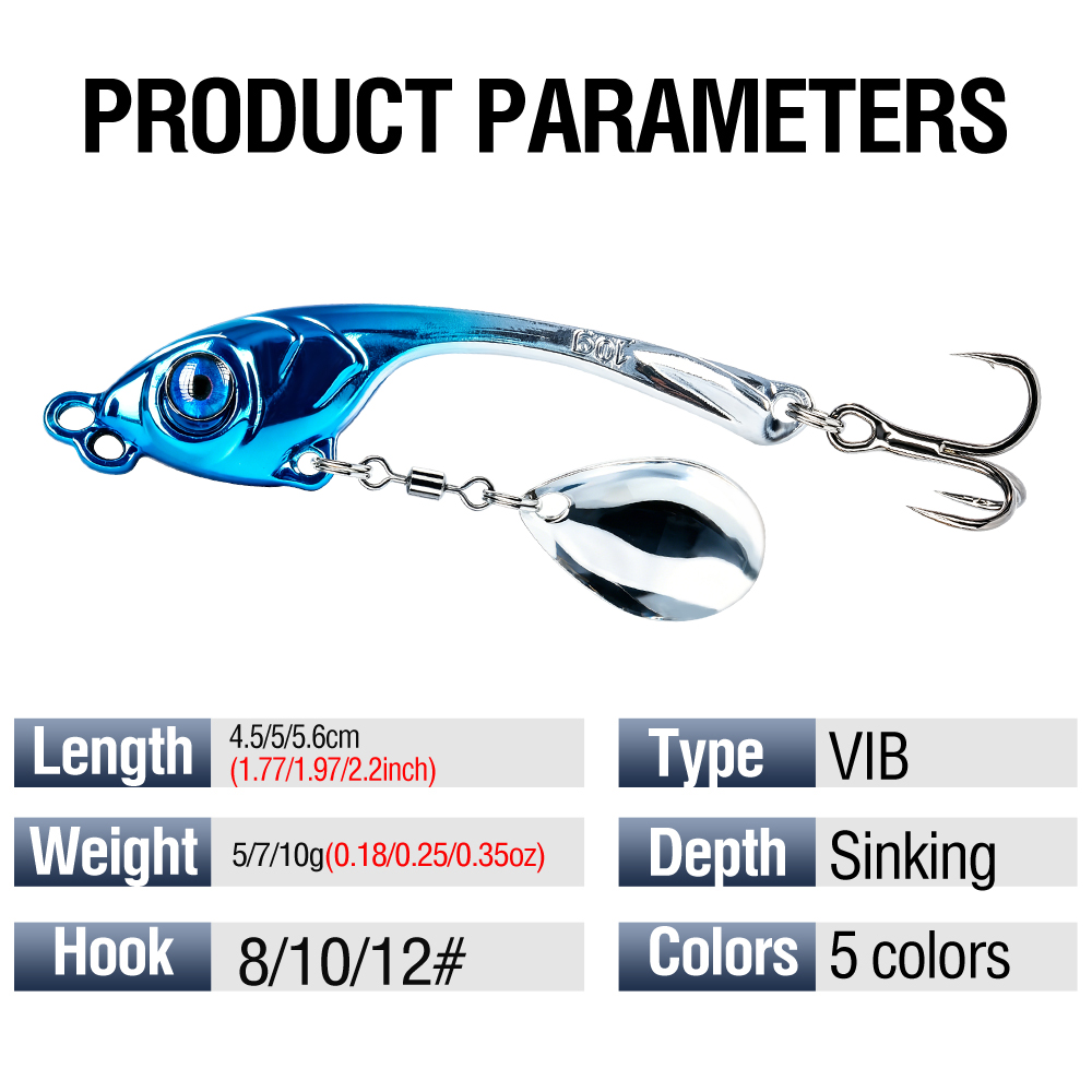 Набор из 10 металлических прим – обзор и цена Fishing Lure Spinnerbait