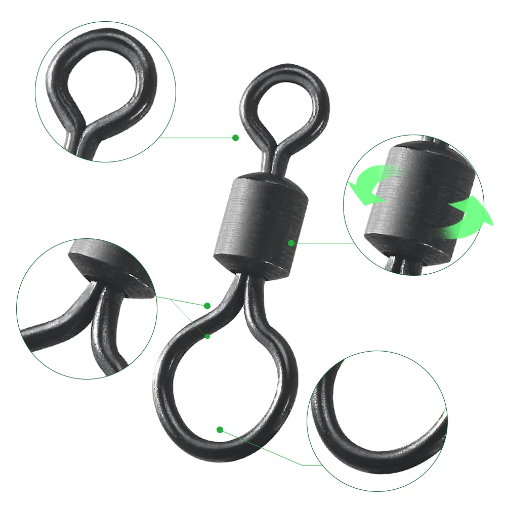 100 шт. вертлюгов для карповой – обзор и цена Fishing Lure Accessories