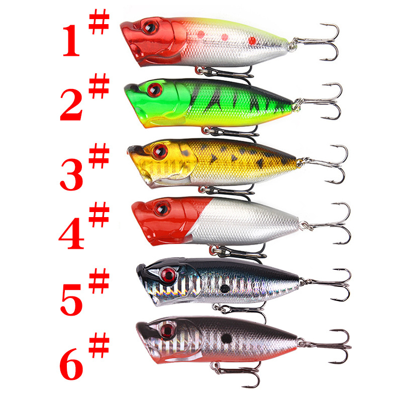 6 шт. 6 цветов (мешок opp)/5 ш – обзор и цена Fishing Lure Popper