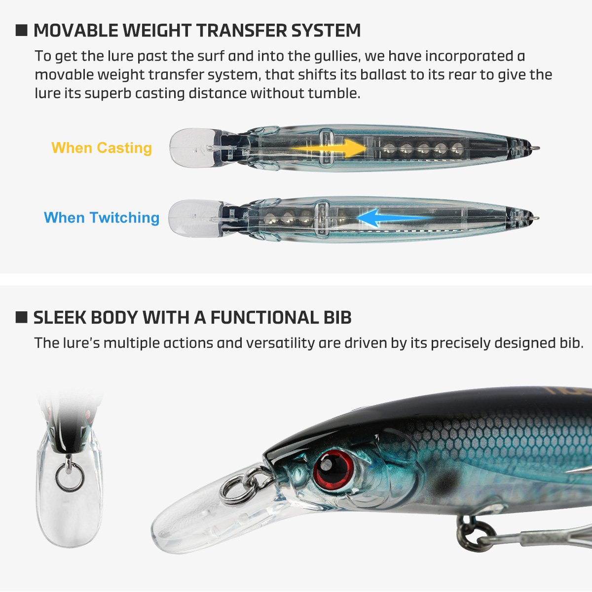 Noeby 100 мм 14 г 120 мм 22 г  – обзор и цена Fishing Lure Jerkbait