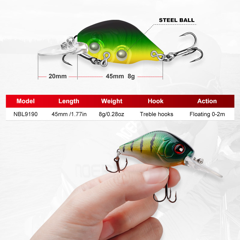 NOEBY 45 мм 8 г воблеры рыболо – обзор и цена Fishing Lure Jerkbait